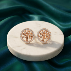 Tree of Life Crystal Stud Earrings