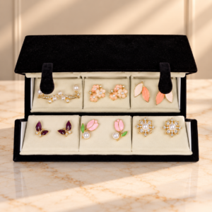Gold Four-Tier Earring Collection
