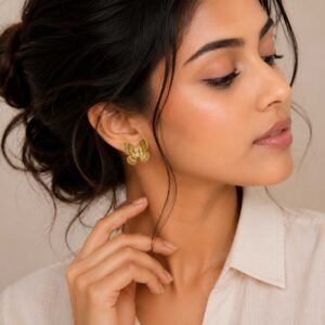 Butterfly Gemstone Stud Earrings