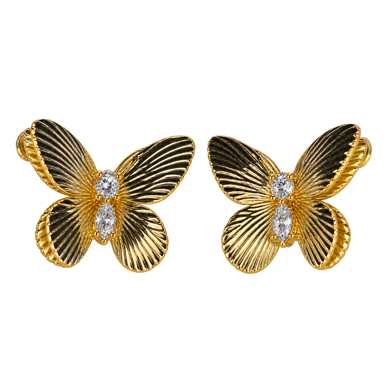 Butterfly Gemstone Stud Earrings