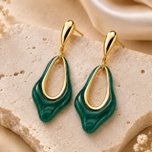 Gold And Teardrop Earrings