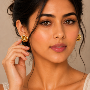 Gold Spiral Earrings