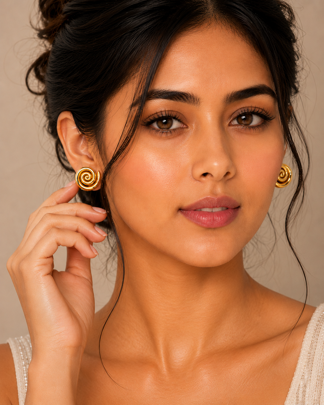 Gold Spiral Earrings