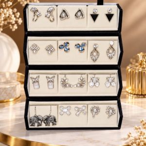 Silver Four-Tier Earring Collection