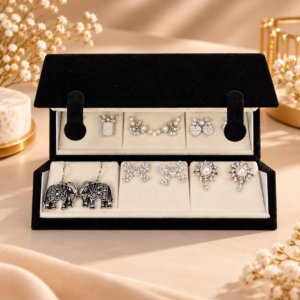 Silver Four-Tier Earring Collection