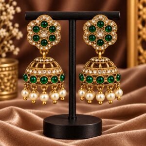 Gold-Tone Jhumka Earrings