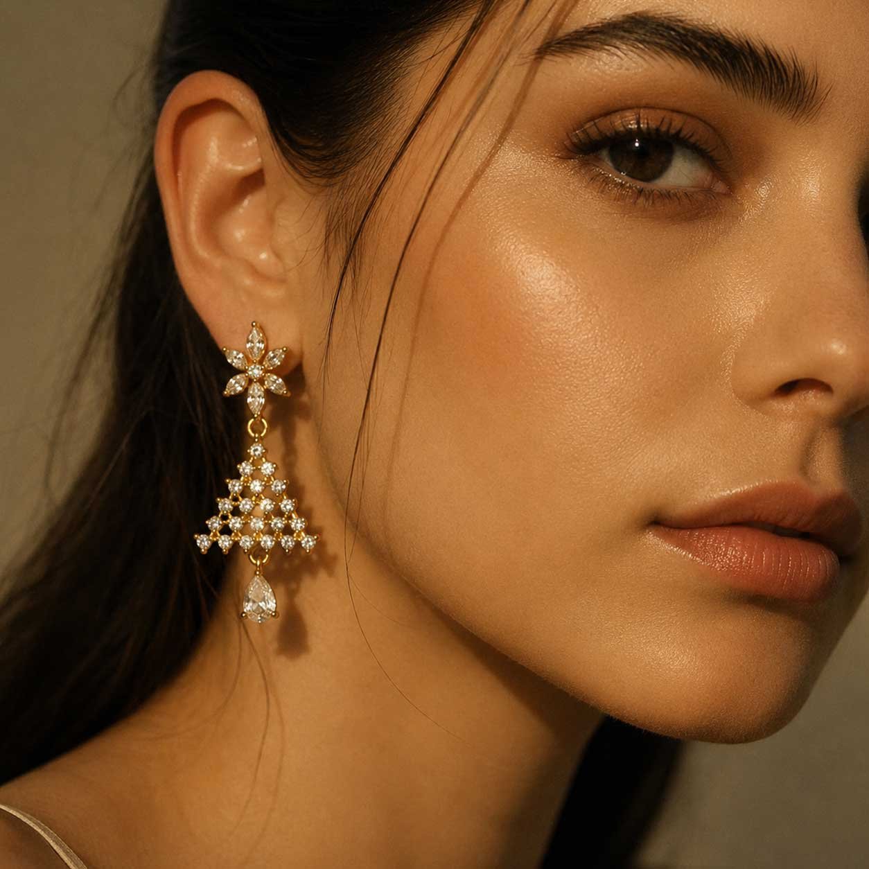 Triangle Drop Earrings