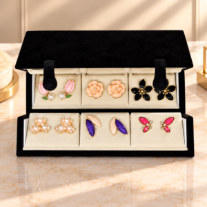 Multicolor Four-Tier Earring Collection